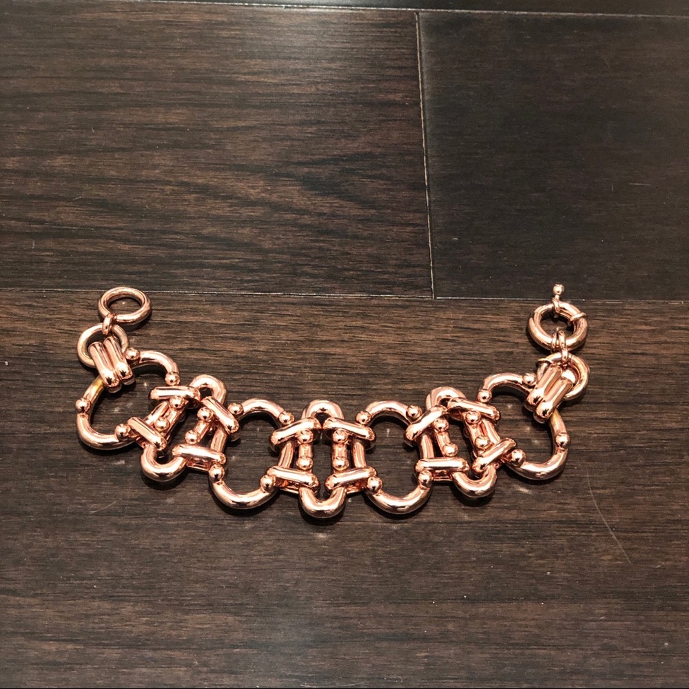 J Crew rose gold chain link bracelet